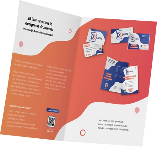 DSIGN Folders A4 enkelvouw ontwerp