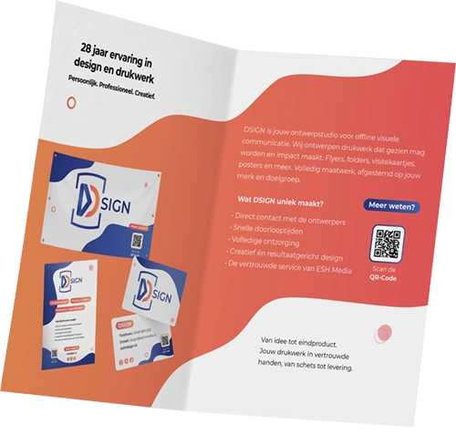 DSIGN Folders A5 enkelvouw ontwerp