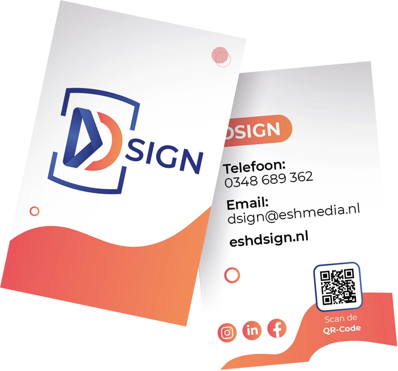 DSIGN Visitekaartje staand