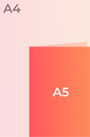 formaat aanduiding folder enkelvouw A5